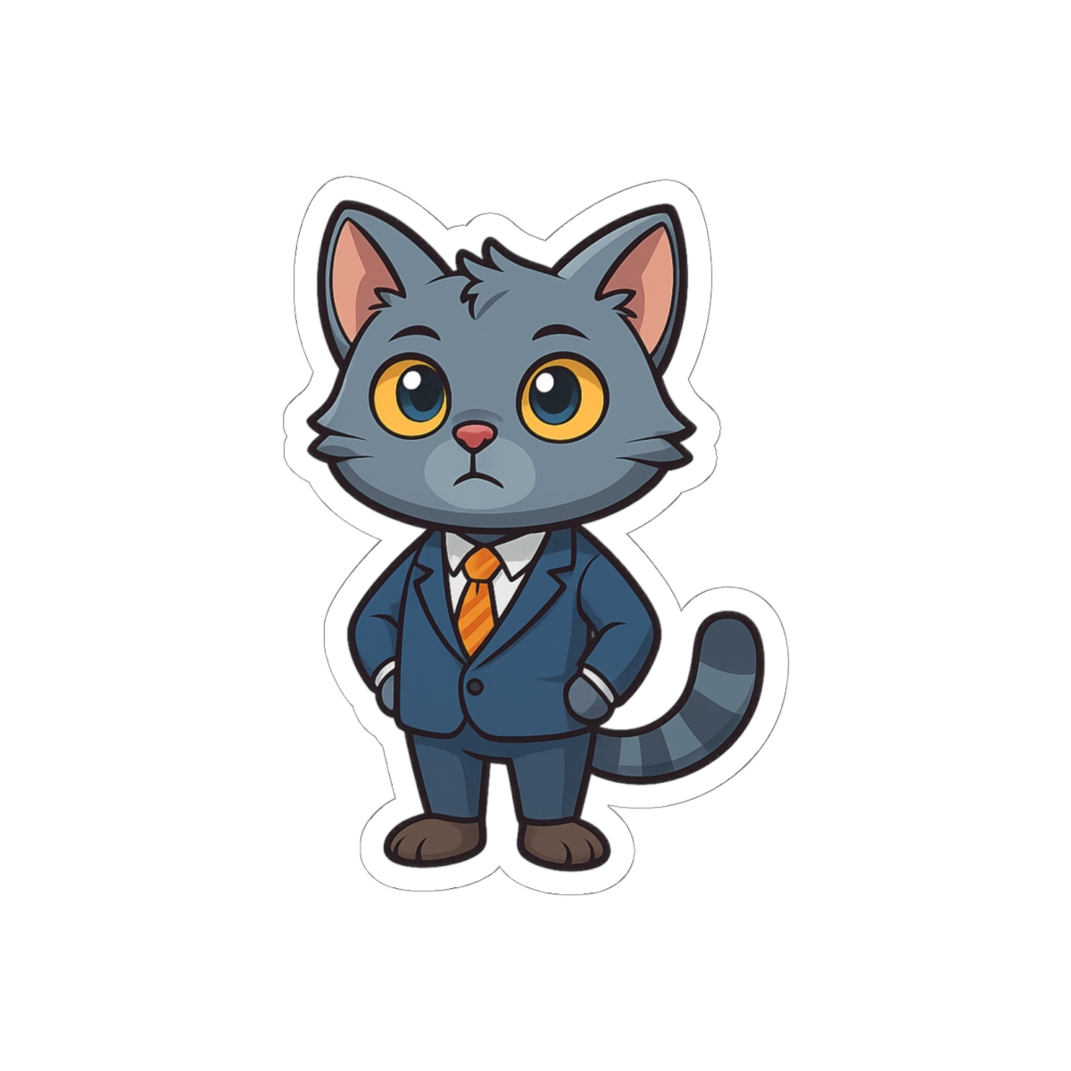 Lackadaisy Rocky Sticker | Funny Feline Vinyl Decal