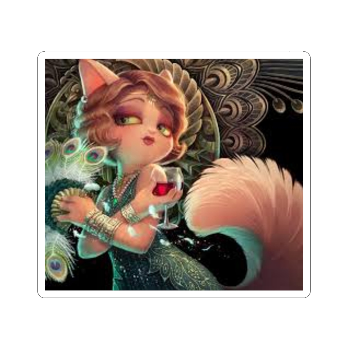 Lackadaisy Prohibition 1920s Comic Cats Sticker | Cute Vinyl Decal