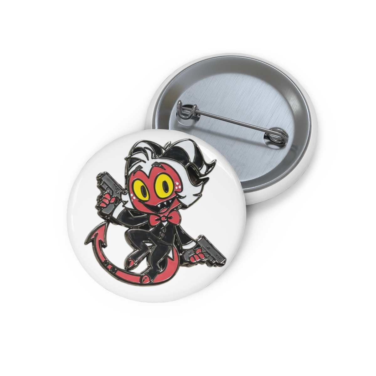Into the Hellverse Cartoon Gunslinger Enamel Pin