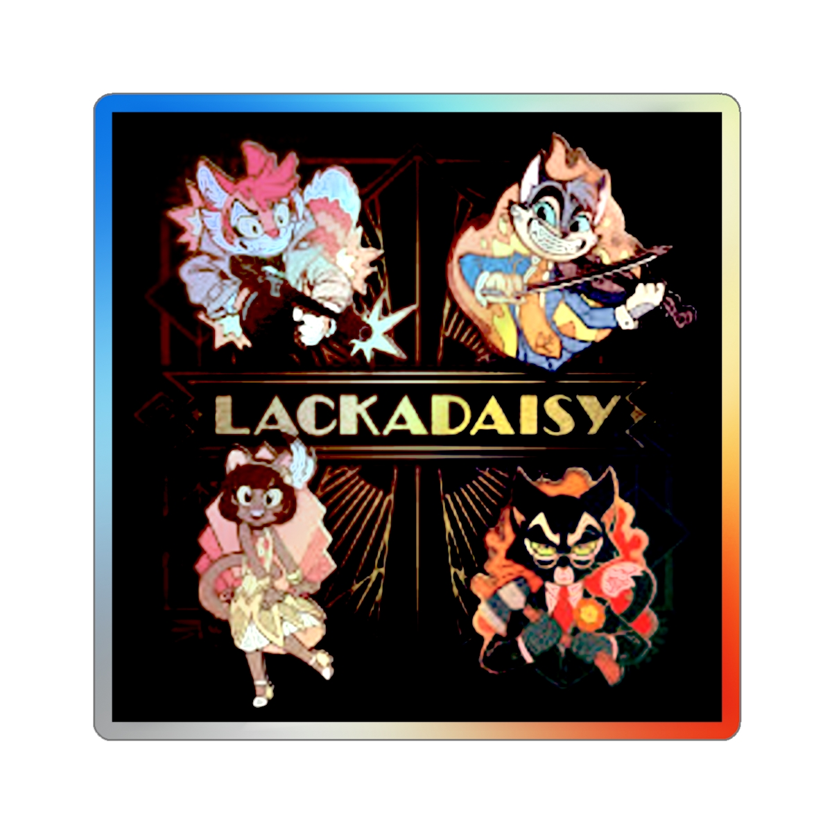 Lackadaisy Holographic Stickers